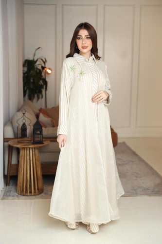 جلابيه استقبال رمضانيه بتطريز يدوي