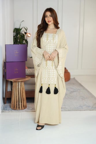 جلابيه مقلم لينن