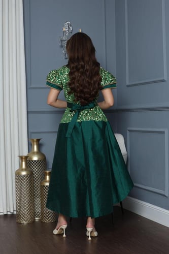 جلابيه بخام الشانطون بتطريز كمبيوتر