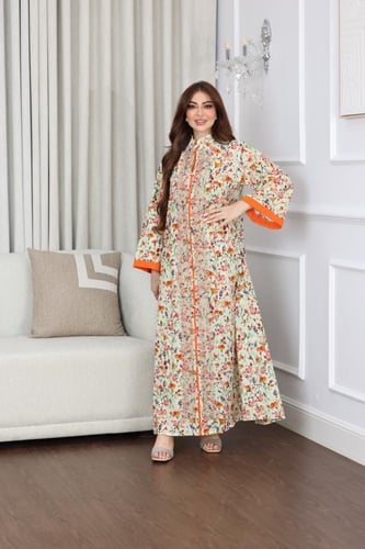 جلابية مشجر قطن بترتر بالصدر