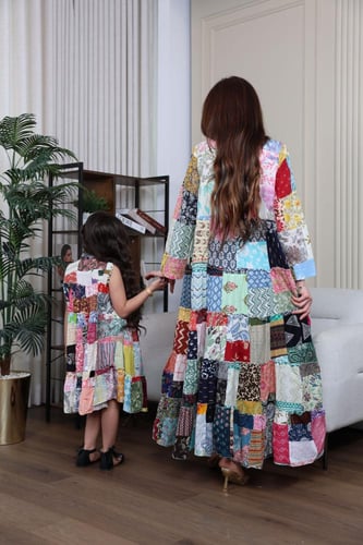 جلابيه قطن هندي بمزيج الوان بناتي