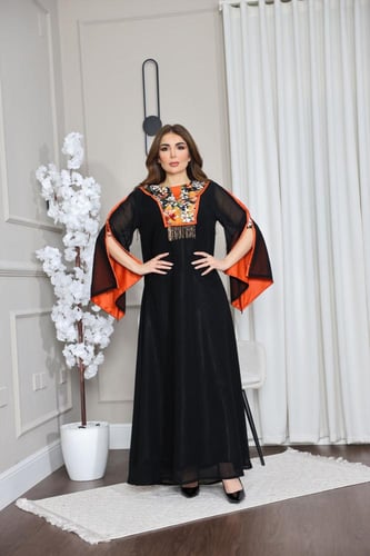 جلابيه شيفون بكلفه بالصدر