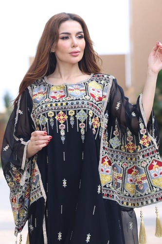جلابيه بتطريز كمبيوتر