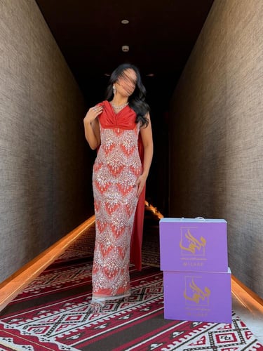 فستان سهره بتطريز شك