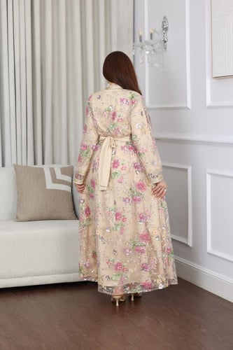 جلابية قفطان مغربي ترتر سهره