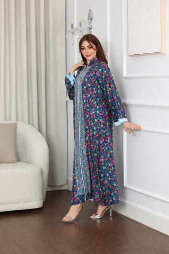 جلابية مشجر قطن بترتر بالصدر