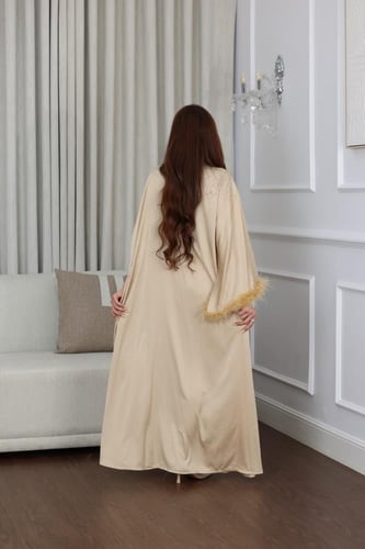 جلابية استقبال بخام ارمني كم ريش