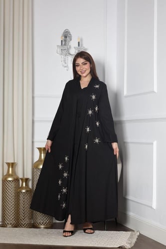 طقم لينن قطعتين بتطريز شك