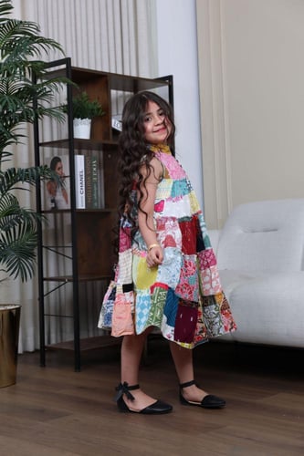 جلابيه قطن هندي بمزيج الوان بناتي