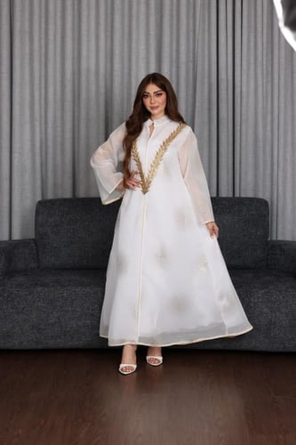 جلابية استقبال بكلفه ذهبي