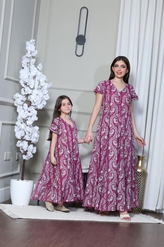 جلابيه بناتي بتطريز كمبيوتر