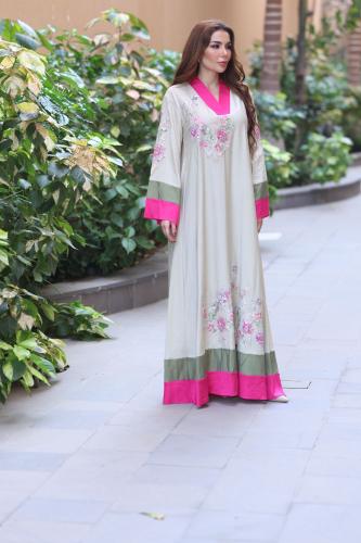 جلابيه بخام سويسري وكلفه بالصدر