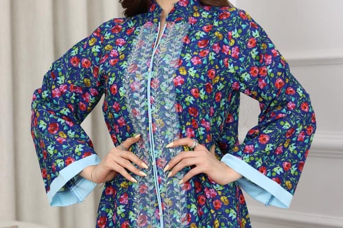 جلابية مشجر قطن بترتر بالصدر