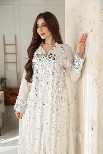 جلابيه لينن بلمعه