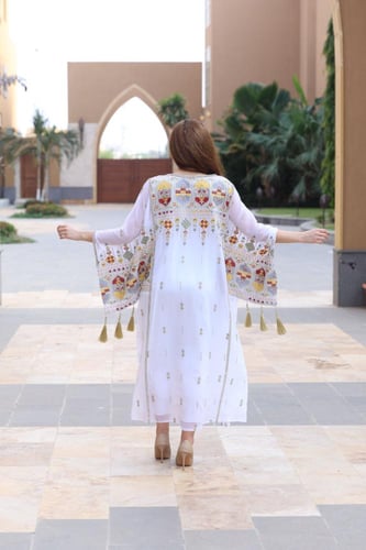 جلابيه بتطريز كمبيوتر
