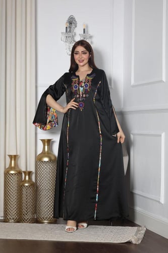 جلابيه بخام ستان سهره وتطريز يدوي