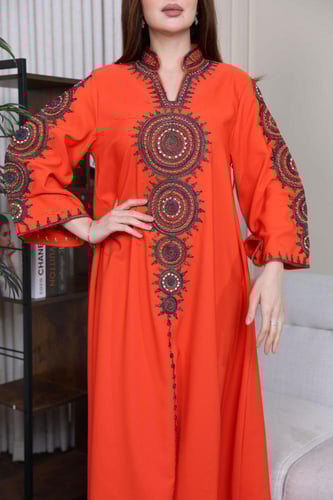 جلابيه كويتي بتطريز يدوي