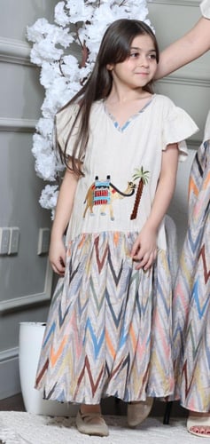 جلابيه بناتي لينن