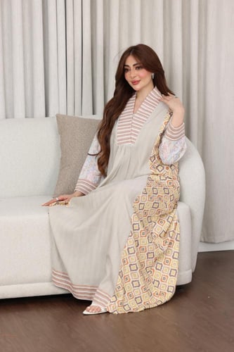 جلابية قطن مقلم