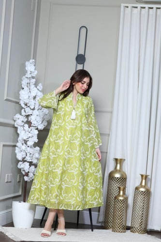 جلابيه نسائي بتطريز كمبيوتر