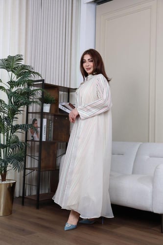 جلابيه بخام الاورنقزا وتطريز يدوي