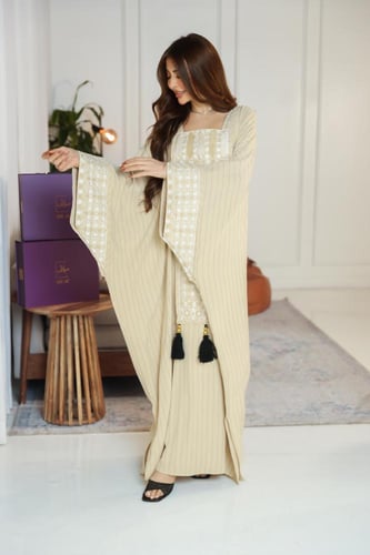 جلابيه مقلم لينن