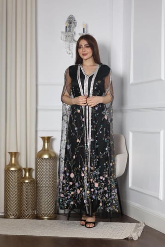 جلابيه قطعتين ترتر سهره