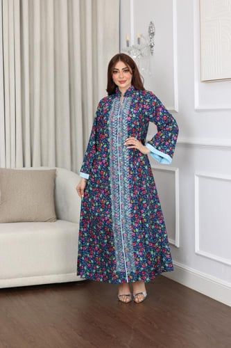 جلابية مشجر قطن بترتر بالصدر