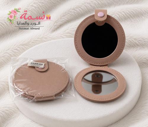 مجموعة ١٢ مرآة جيب دائرية وردية أنيقة