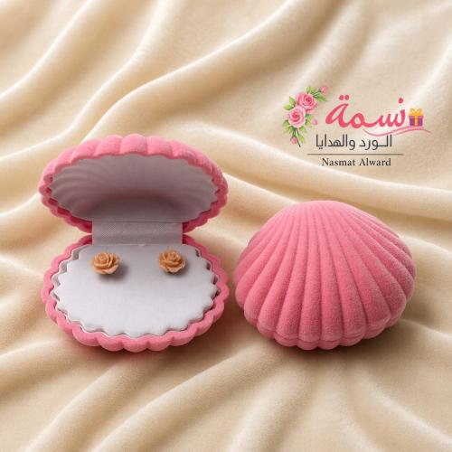 مجموعة ١٢ علبة مجوهرات مخمل بشكل صدفة – تنسيق بالا...