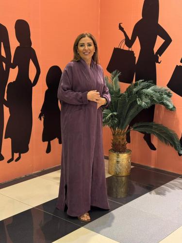 Washed silk abaya
