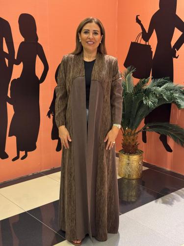 Washed silk abaya