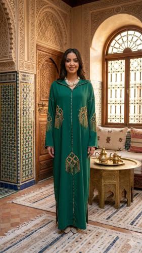 جلابة سارة المغربية بشك يدوي فاخر