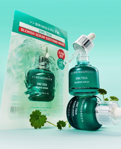 Bringgreen - مجموعة سيروم زنك تيكا لعلاج العيوب وح...
