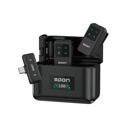 ميكروفون لاسلكي احترافي SPON 2IN1