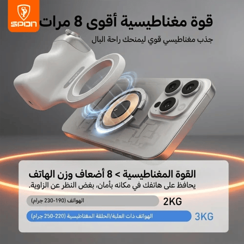مسكة التصوير المغناطيسية الاحترافية من SPON - تحكم لاسلكي كامل وتصميم مريح لليد