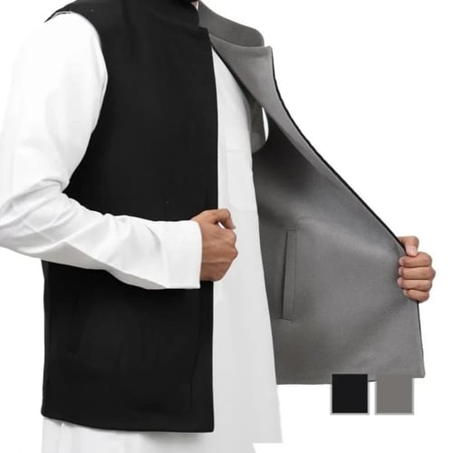 Men's winter Sadria double face black with gray