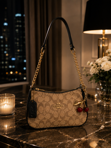 شنطة COACH NEW YORK بيج فاتح مائل للتان- ماستر كواليتي