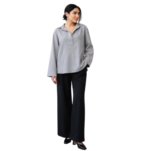 قميص | MoonSoon - Grey Crepe