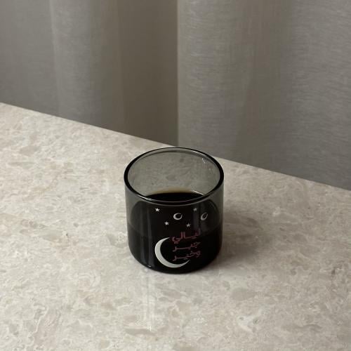 كوب رمضاني - أسود شفاف