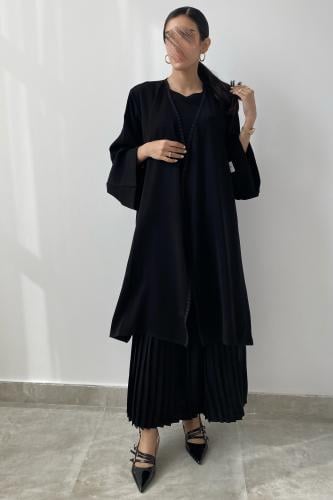 عبايه كويتيه مكونه من قطعتين تنوره من البيليسيه وب...