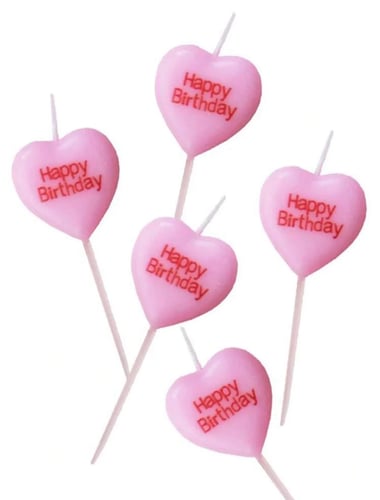 5 شمعات Happy Birthday