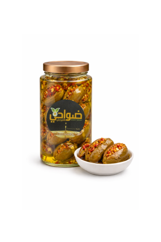 مكدوس بزيت الزيتون البكر