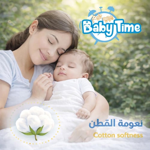 بيبي تايم مقاس (2) - كرتون كبير - 192 حفاض
