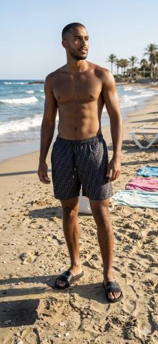 Swim shorts with the brand logo