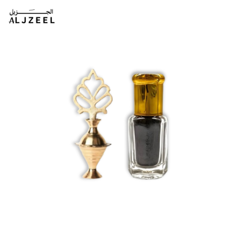 كحل الاثمد الأسود الأصفهاني نصف تولة + ( هدية مكحل...