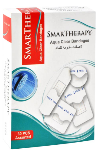 عبوة 30 قطعة لصقات جروح ضمادات شفافة – مقاسات متنو...