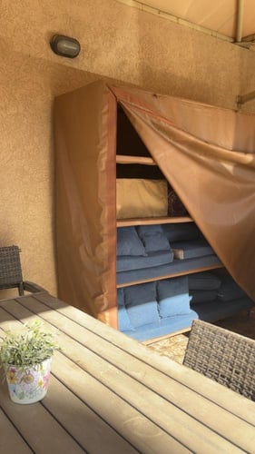 دولاب تخزين تايلندي بني غامق (الكبير)