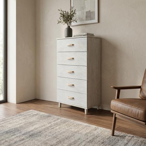 Wooden drawer cabinet with modern design 5 drawers...