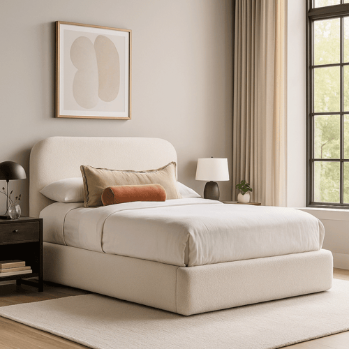 سرير فيرينا ظهر 130 سم وخشب 18 ملم